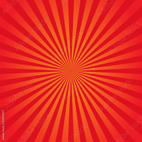 Sunburst background orange and red. Vector illustration. EPS 10