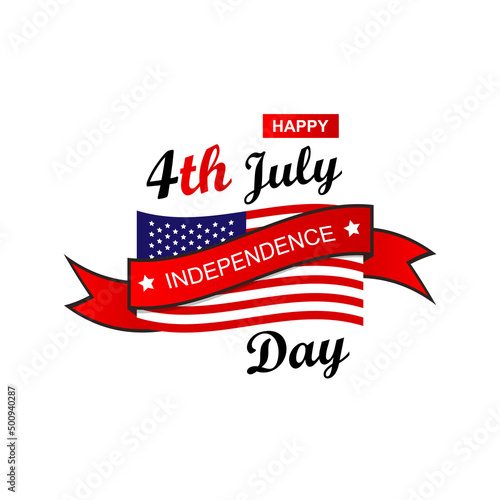 United States Of America 4th July Independence Day Logo Badge Vector Illustration EPS 10 © hardqor4ik