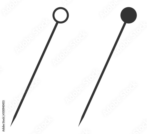 Pin icon. Map pointer symbol. Sign needle vector. © John Design