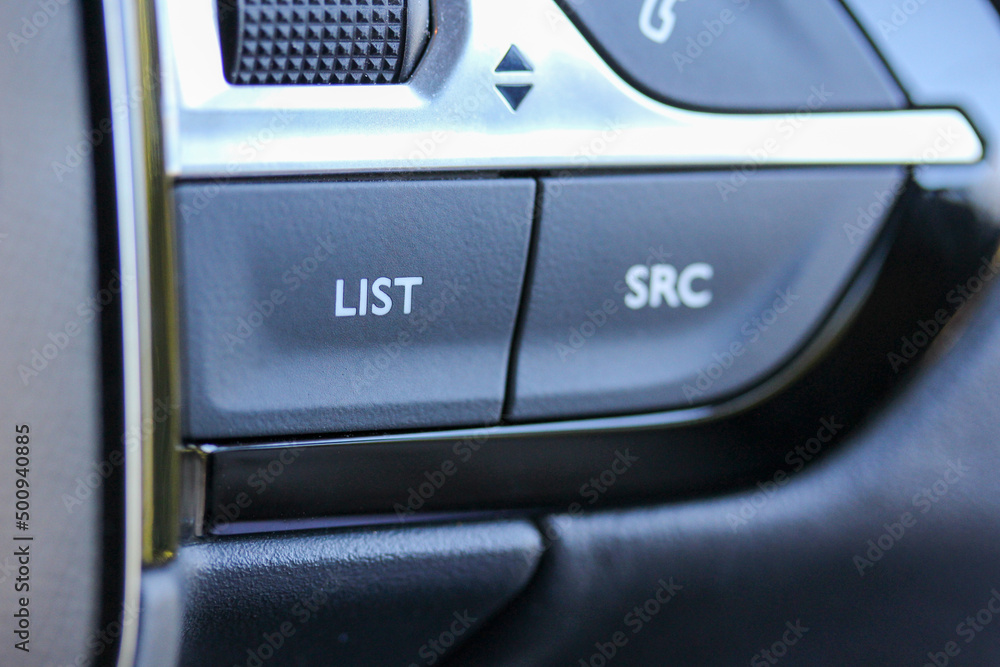 List and Source buttons in a new vehicle