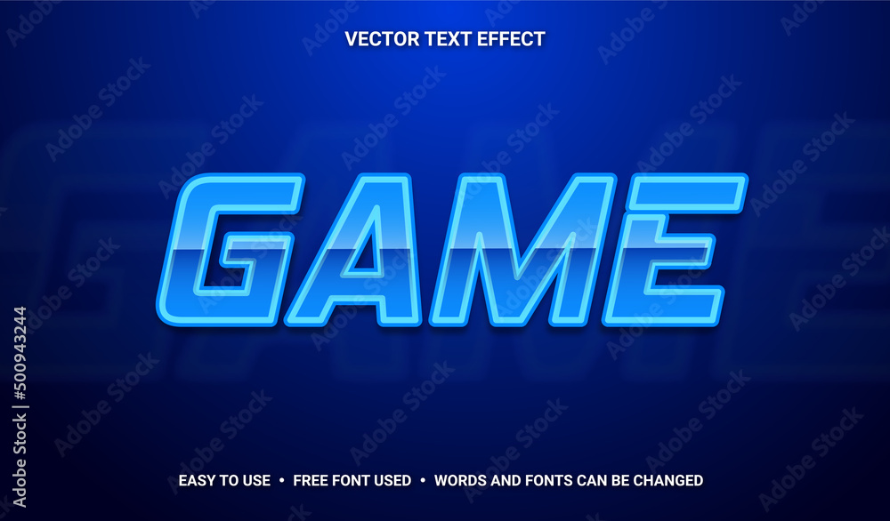 Game Editable Vector Text Effect.