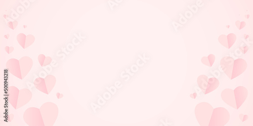 Valentine's day pink background with hearts. Vector EPS 10 © hardqor4ik