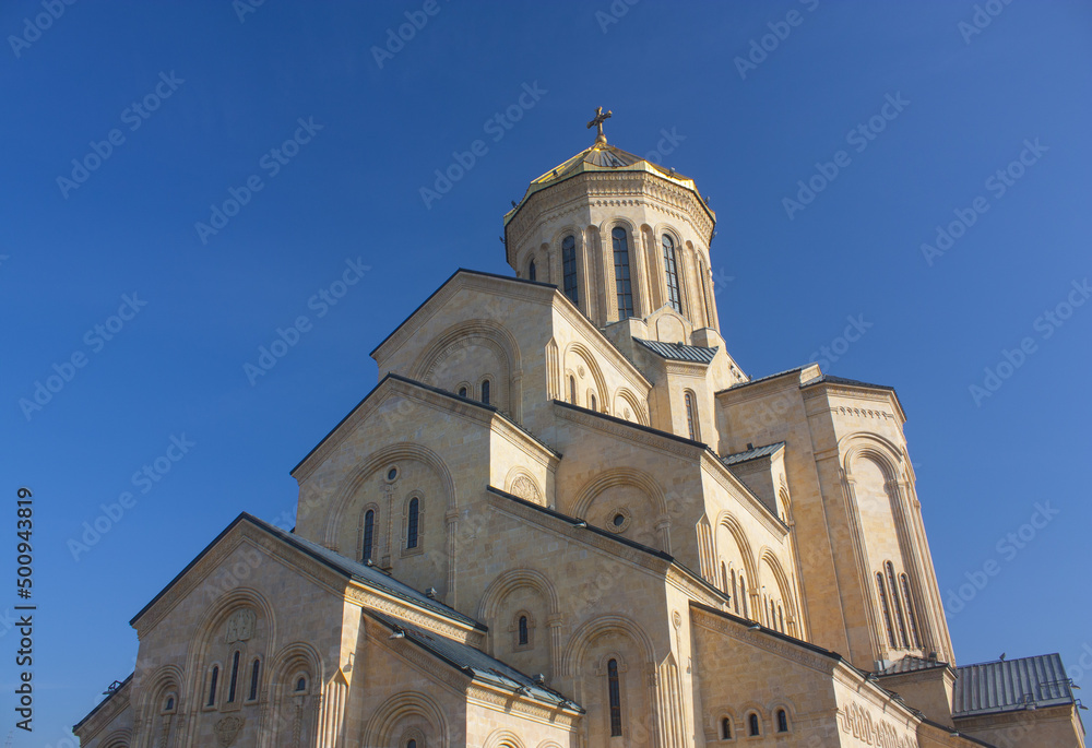 Holy Trinity Cathedral or Sameba church in Tbilisi, Georgia	
