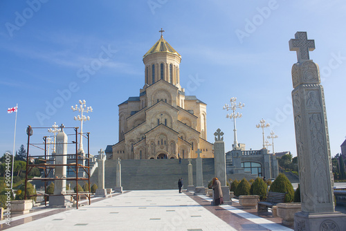 Holy Trinity Cathedral or Sameba church in Tbilisi, Georgia 