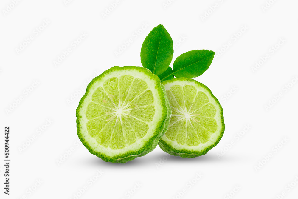 Fresh bergamot isolated on white background Fresh bergamot isolated on white background