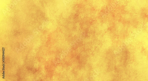 Abstract rusty yellow or gold or orange colored contrast concrete textured background with space, Colorful creative paper texture background, Rusty grunge texture with scratches for any design.