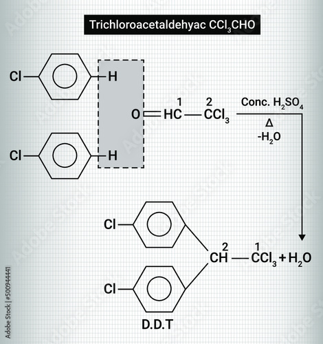 trichloroacetaldehyac-ccl3cho-reacts-with-chlorobenzene-presence-sulphuric-produces