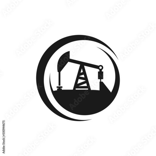 Industry icon logo. Oil production symbol. Vector EPS 10