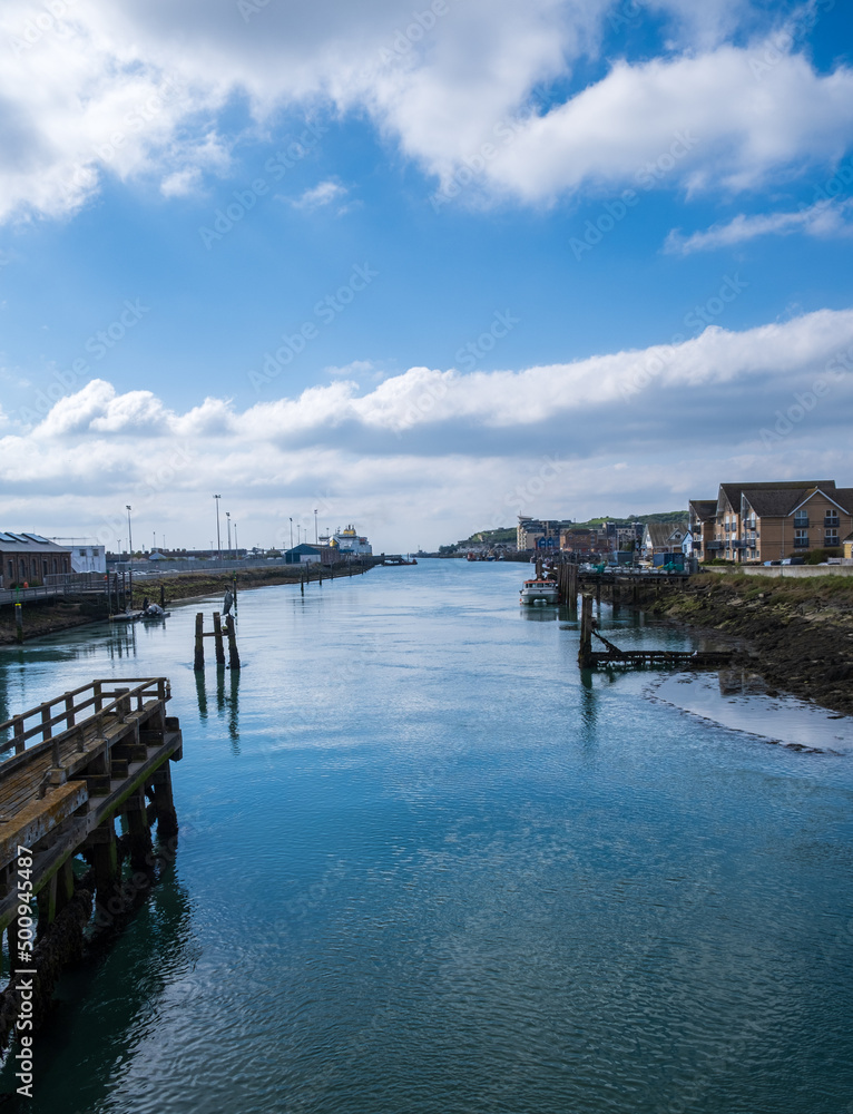 Newhaven harbour, East Sussex, UK,
