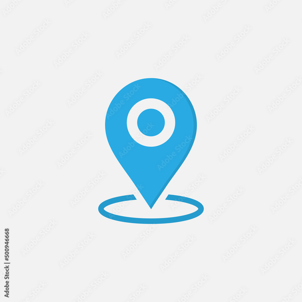 Map pointer icon in blue. GPS navigation location symbol. EPS 10 Map pointer icon in blue. GPS navigation location symbol. EPS 10