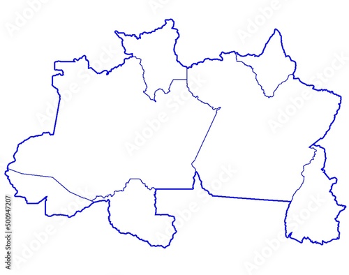 Brazil north region map photo