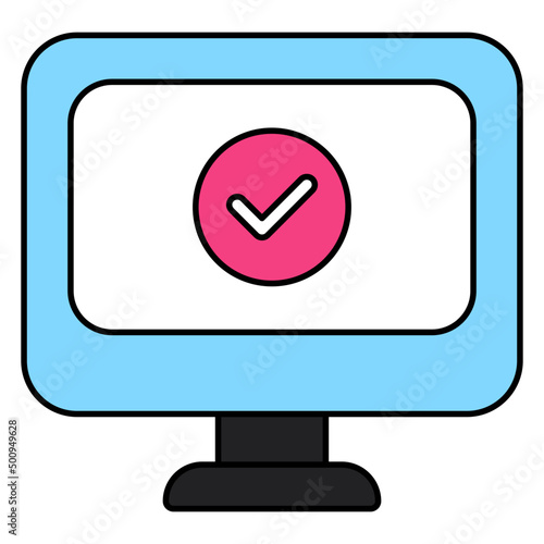 An icon design of verified monitor