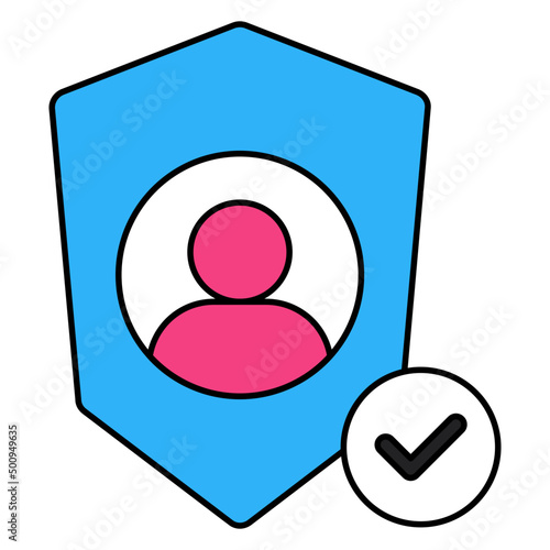 Fototapeta Naklejka Na Ścianę i Meble -  Perfect design icon of user security