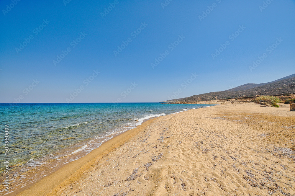 Psathi beach in Ios island, Greece