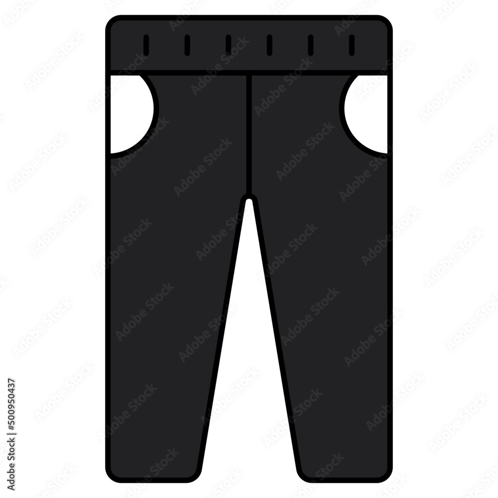 Editable design icon of pants Editable design icon of pants