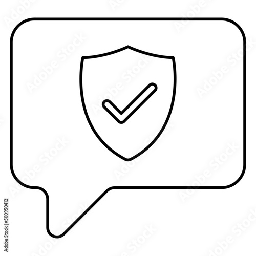 Conceptual linear design icon of encrypted message