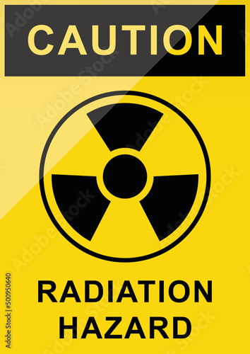 caution radiation hazard warning sign