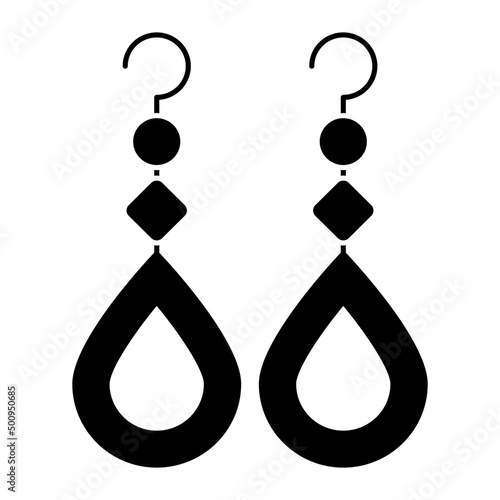 A perfect design icon of earrings