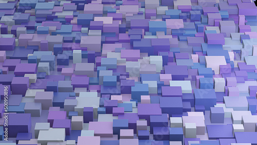 Purple Boxes  Abstract 3D Background