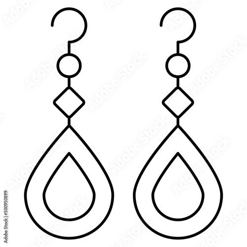 A perfect design icon of earrings