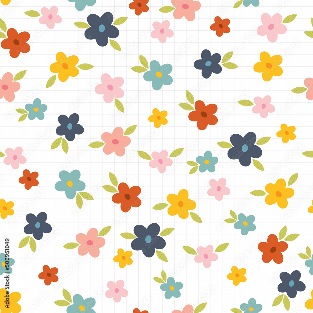 seamless pattern with flowers design seamless pattern with flowers design