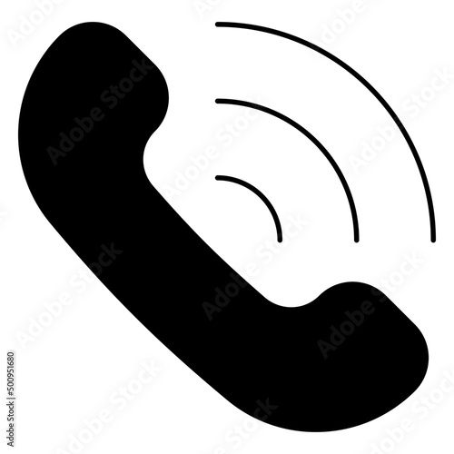 Trendy vector design of incoming call
