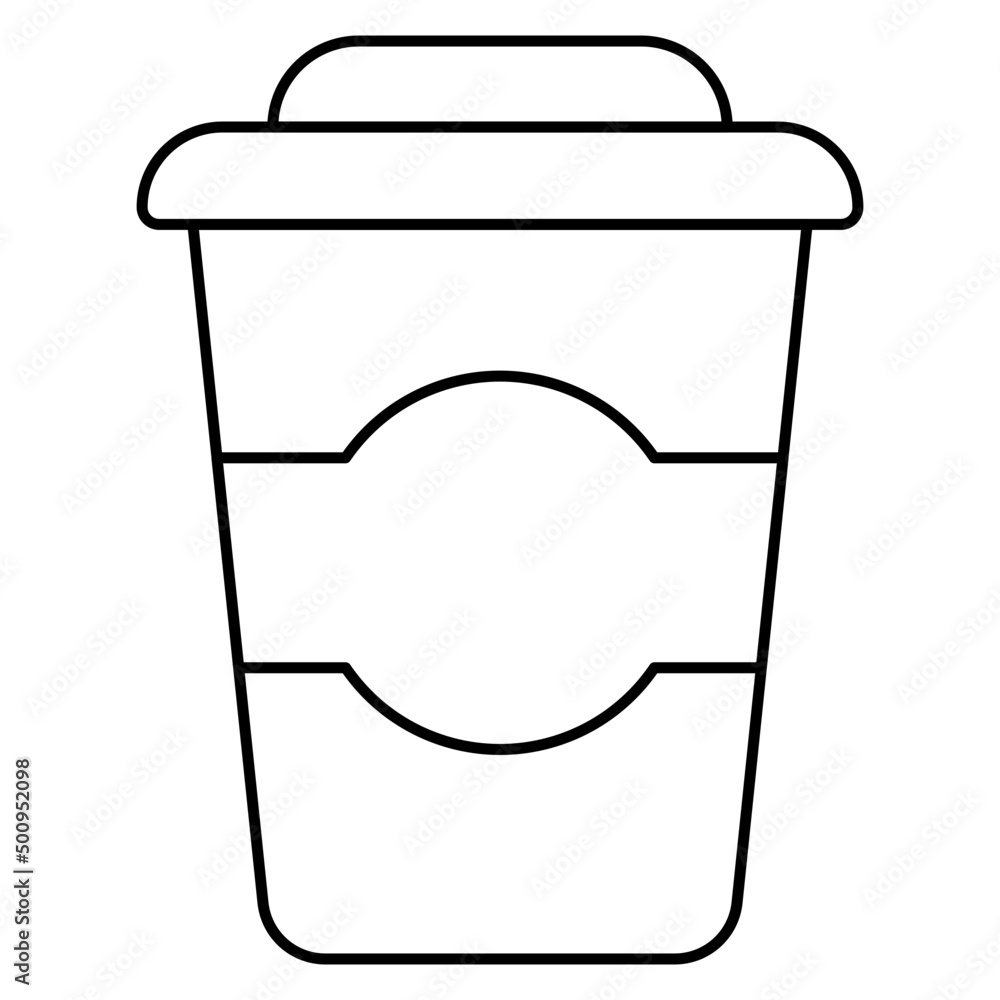 An editable design icon of takeaway drink An editable design icon of takeaway drink