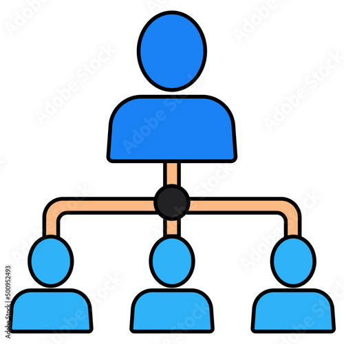 An icon design of team
