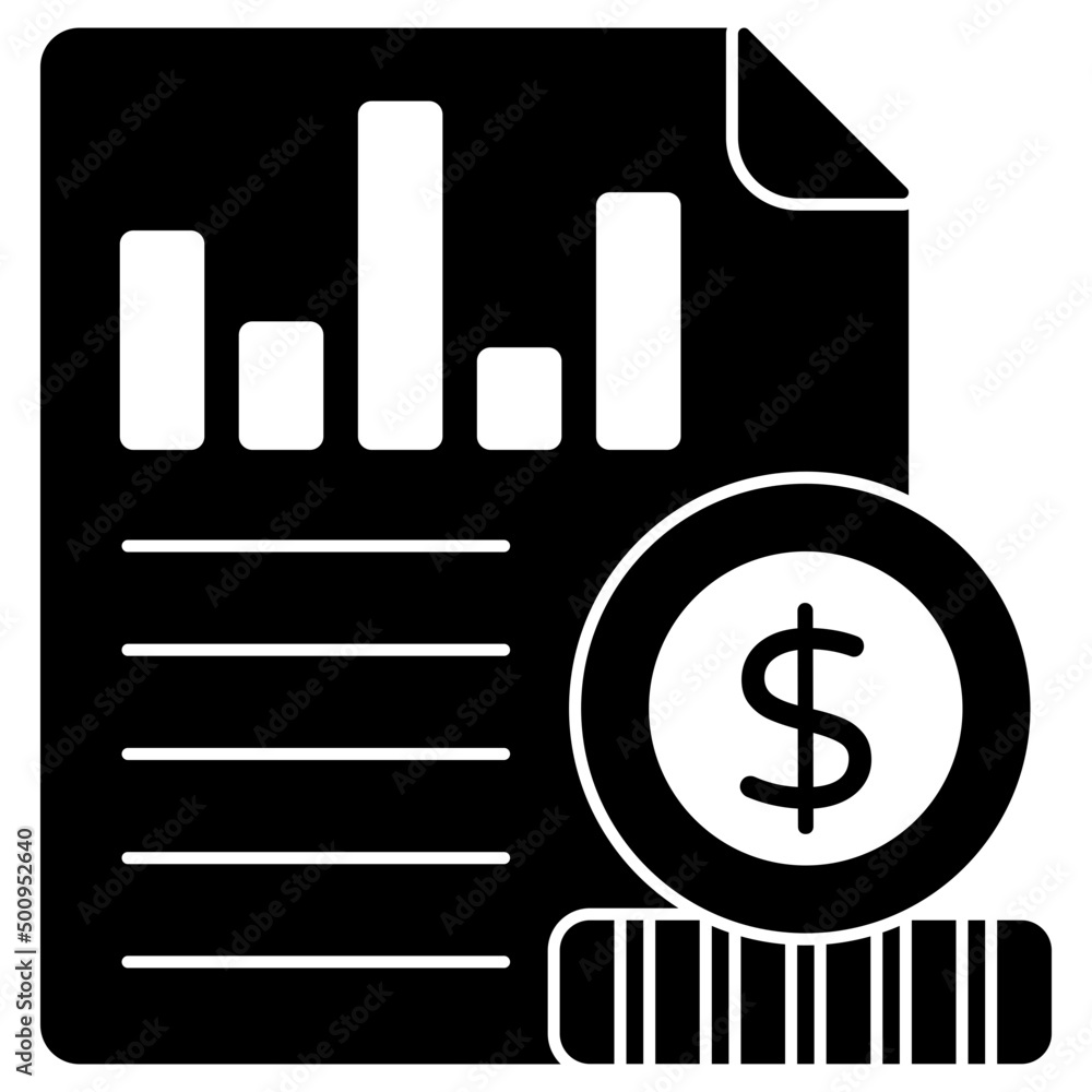 An icon design of financial report An icon design of financial report