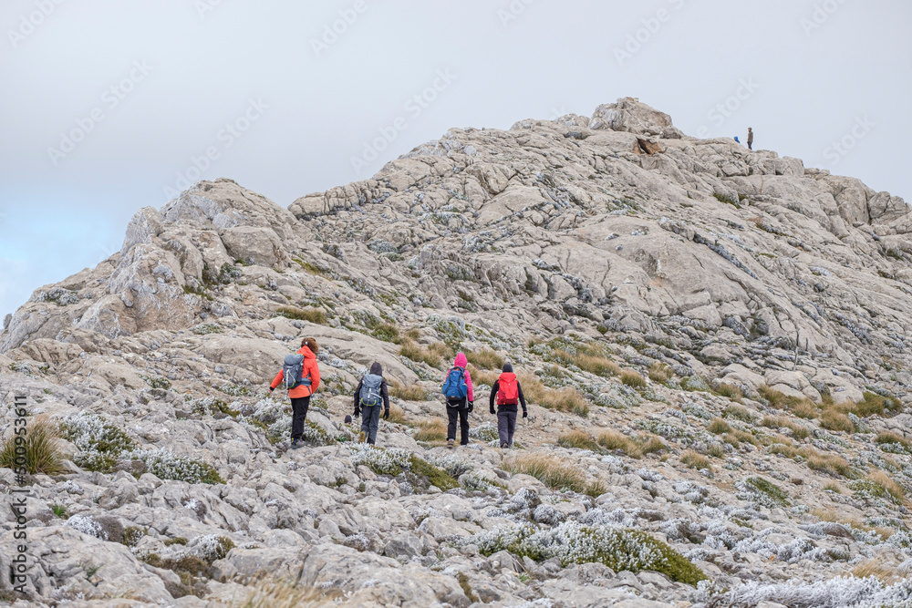 top of Massanella peak, Escorca, Majorca, Balearic Islands, Spain