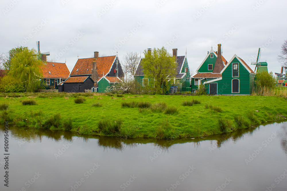 village of Zaanse Schans in the Netherlands village of Zaanse Schans in the Netherlands