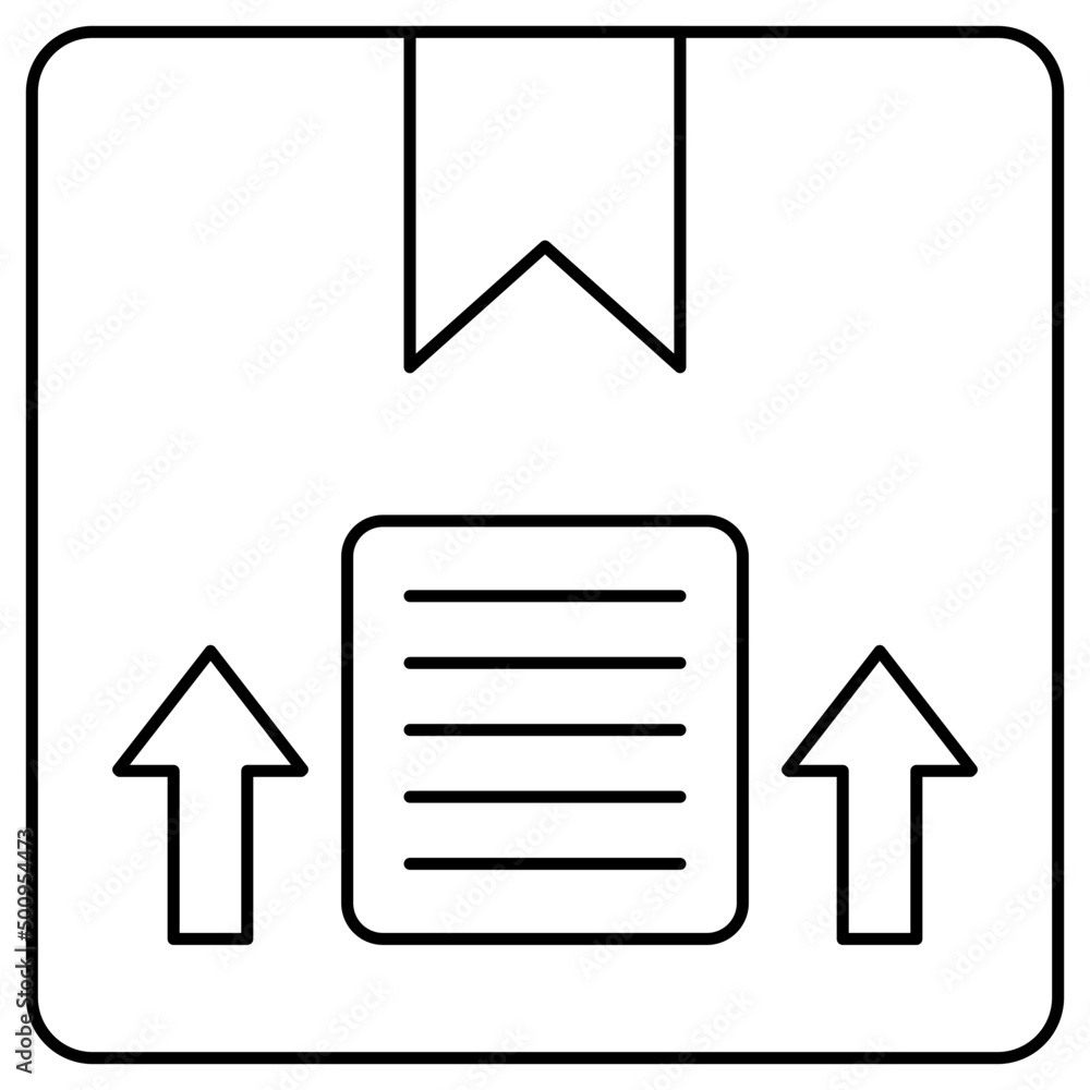 A linear design icon of parcel A linear design icon of parcel