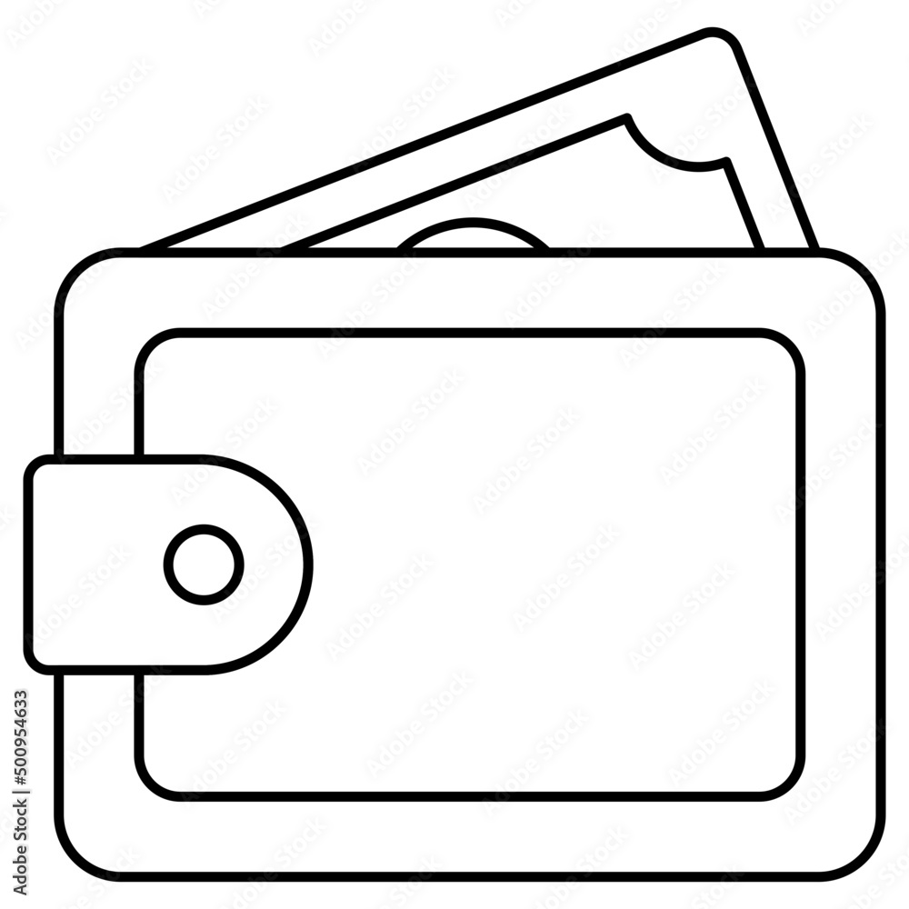 Notecase icon, vector design of wallet Notecase icon, vector design of wallet