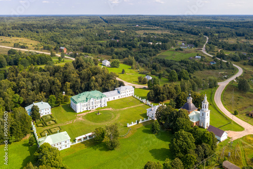 Griboedov estate (museum) on sunny summer day. Khmelita, Smolensk Oblast, Russia. photo