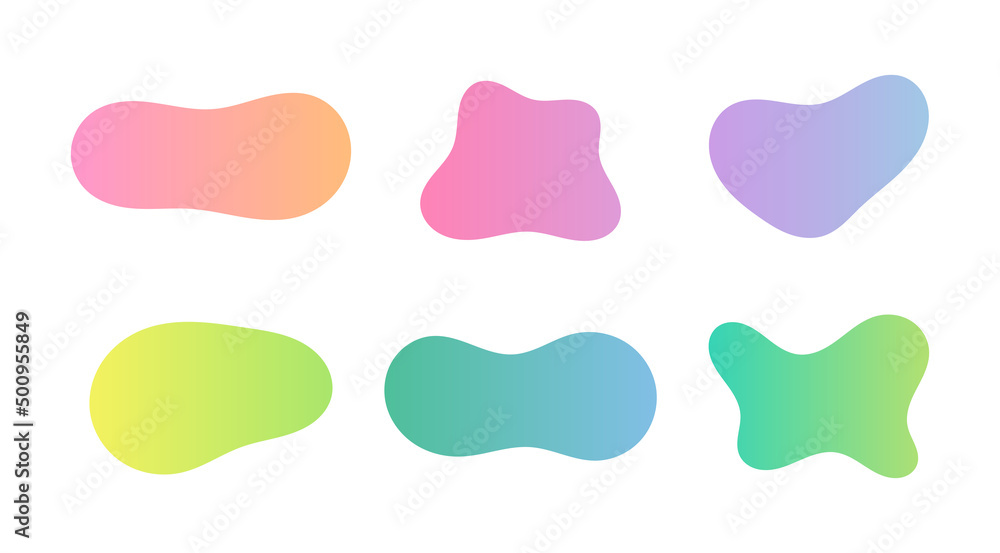 Abstract shapes amoeaba liquid colorful banners set. Abstract shapes amoeaba liquid colorful banners set.