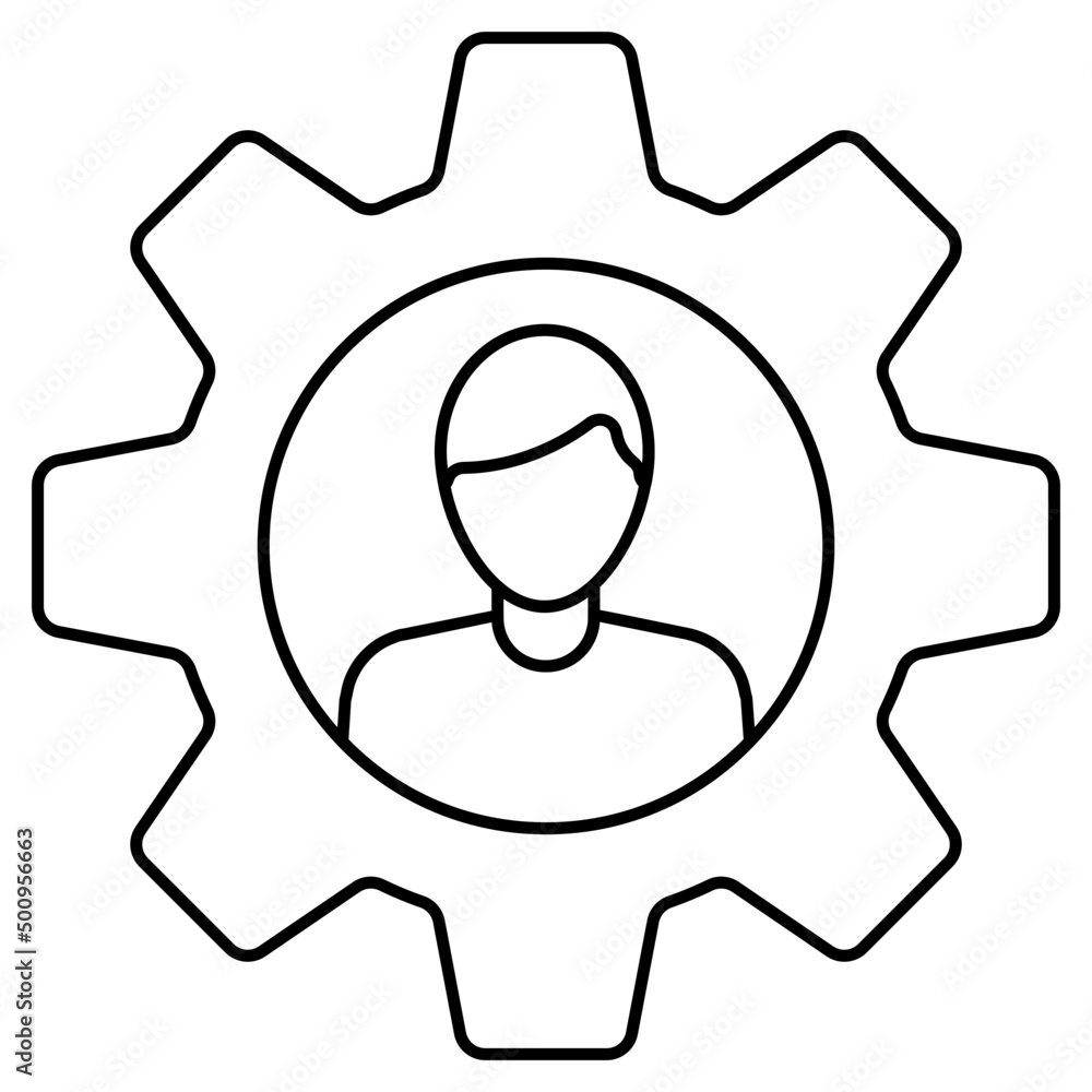 An editable design icon of resource management An editable design icon of resource management