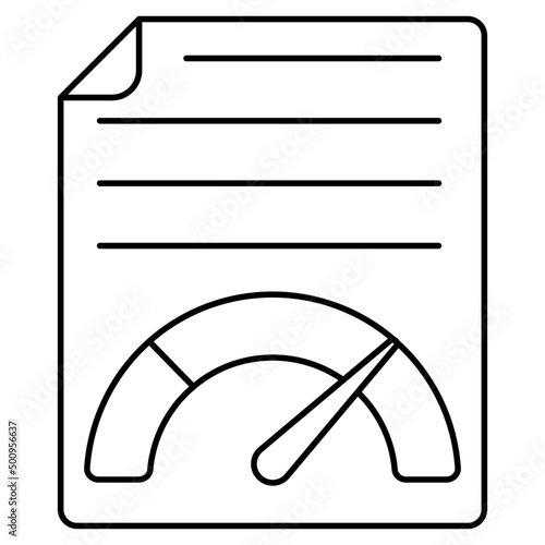 An editable design icon of file speed test