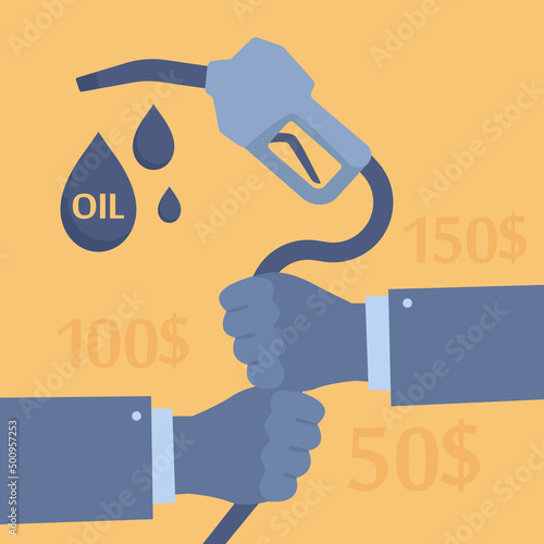 The oil price is rising concept. Barrels of crude oil or petroleum