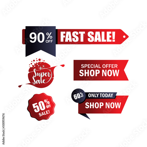 Red Sales promotion Vector Sign