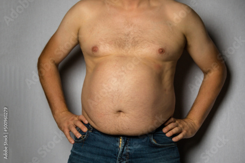 A Studio Photograph of An Overweight Caucasian Man