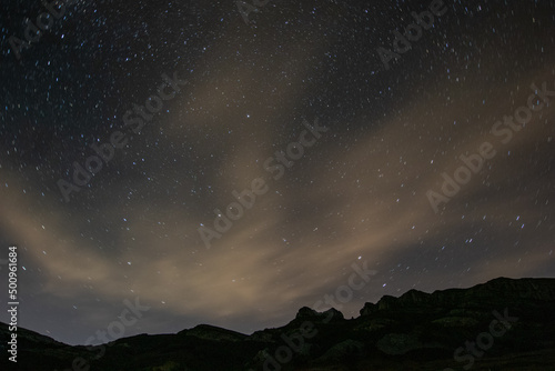 Looking for the Milky Way in the starry sky in Peña Lusa Fototapet