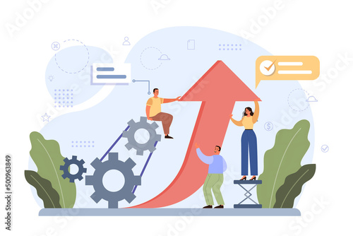 Business development illustration. Idea of strategy and success in partnership
