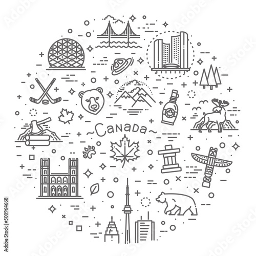 Photography travel Canada traditional illustration