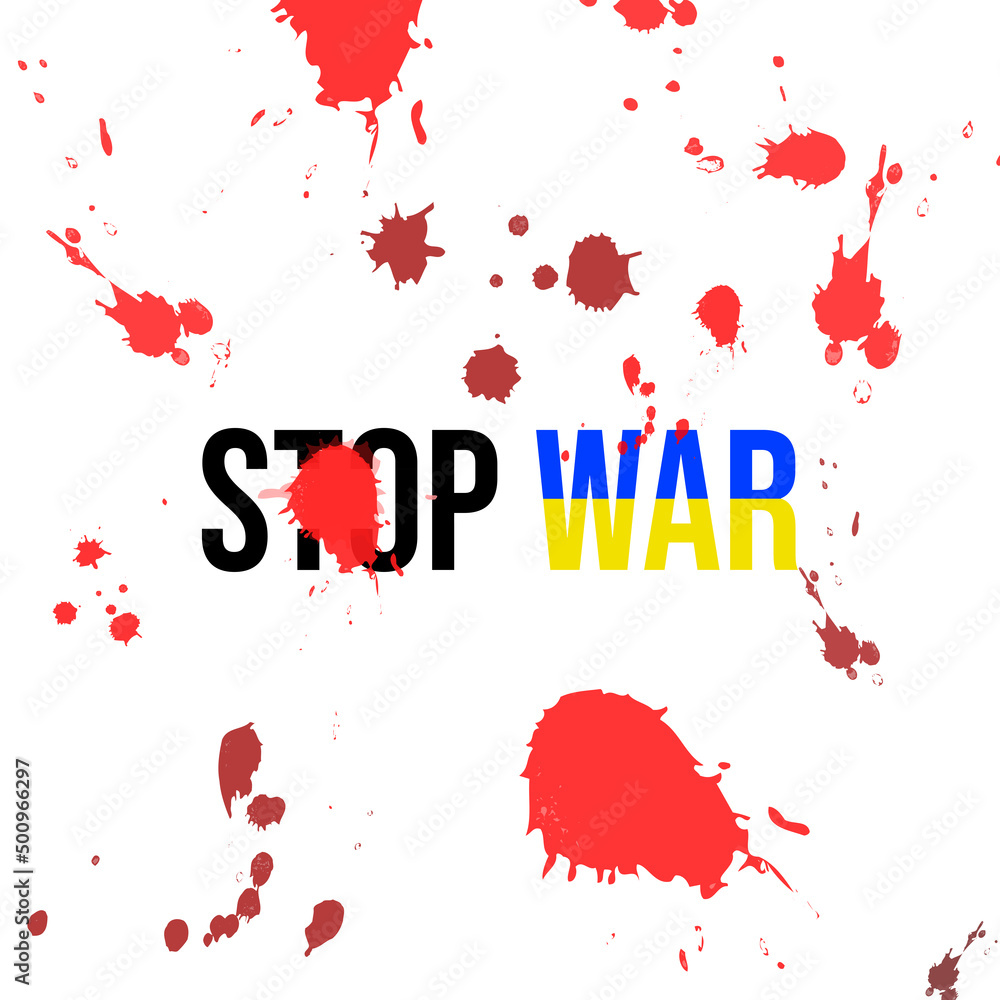 Stop war in Ukraine background poster - obrazy, fototapety, plakaty 