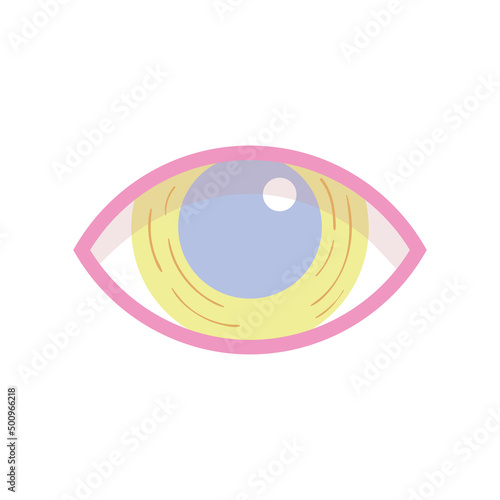 Pastel eye icon, cute logo, simple
