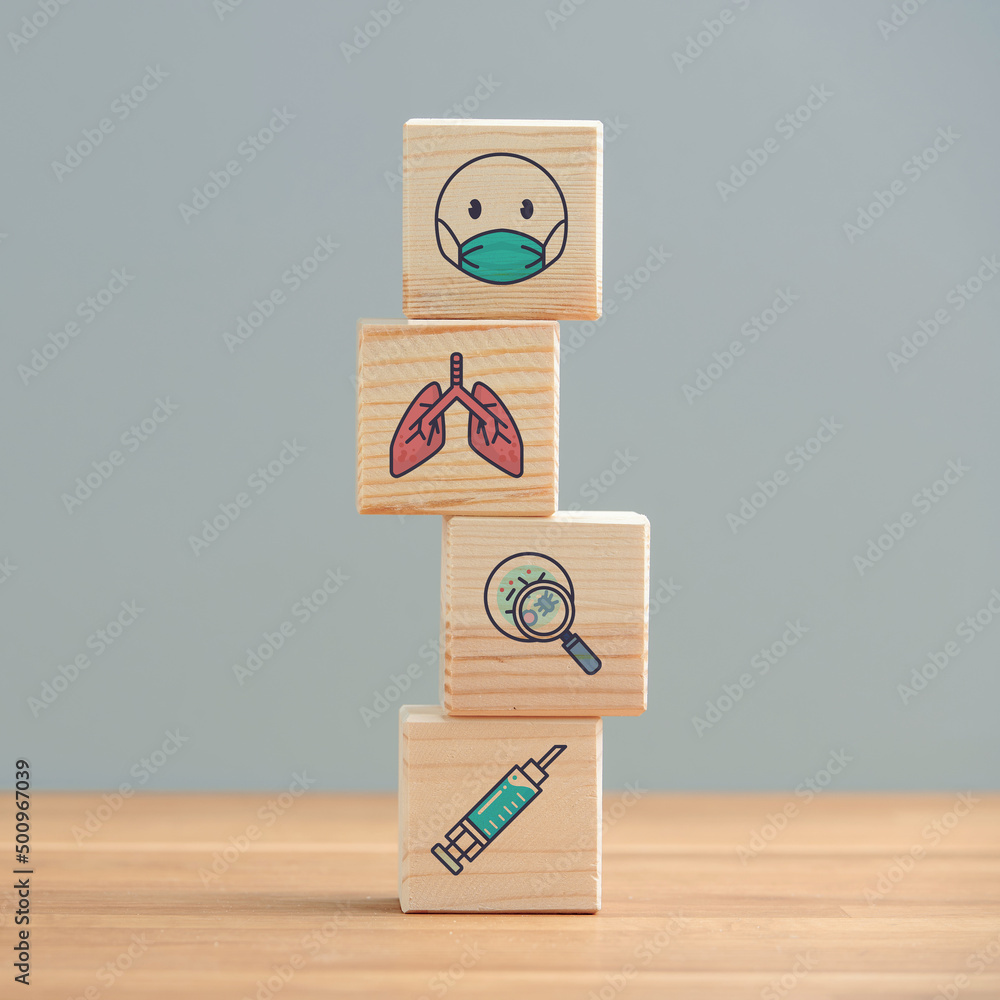 Wooden cubes with media icons, safety, safety first, protections, health, regulations and insuranceon the table, healthcare and medicine concept Wooden cubes with media icons, safety, safety first, protections, health, regulations and insuranceon the table, healthcare and medicine concept