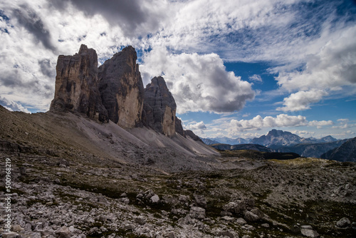 Mountain trail Tre Cime di Lavaredo in Dolomites