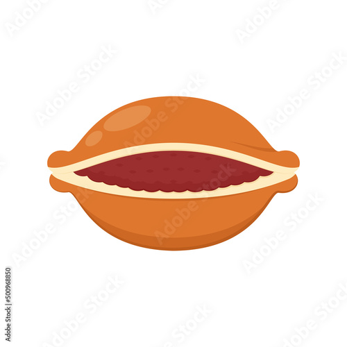 Dorayaki vector illustration. Dorayaki is a Japanese snack. Dorayaki is a Japanese snack.