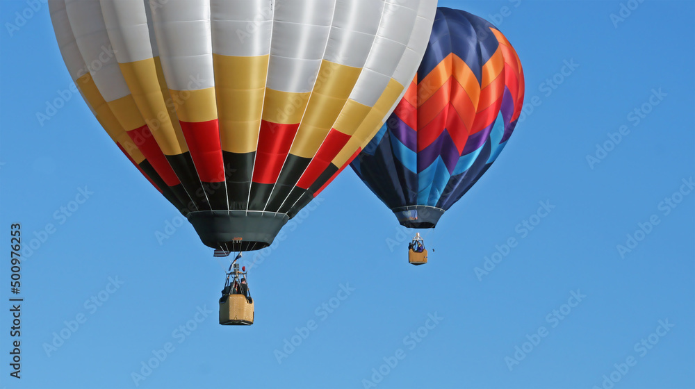 Fototapeta premium Hot air balloons in flight