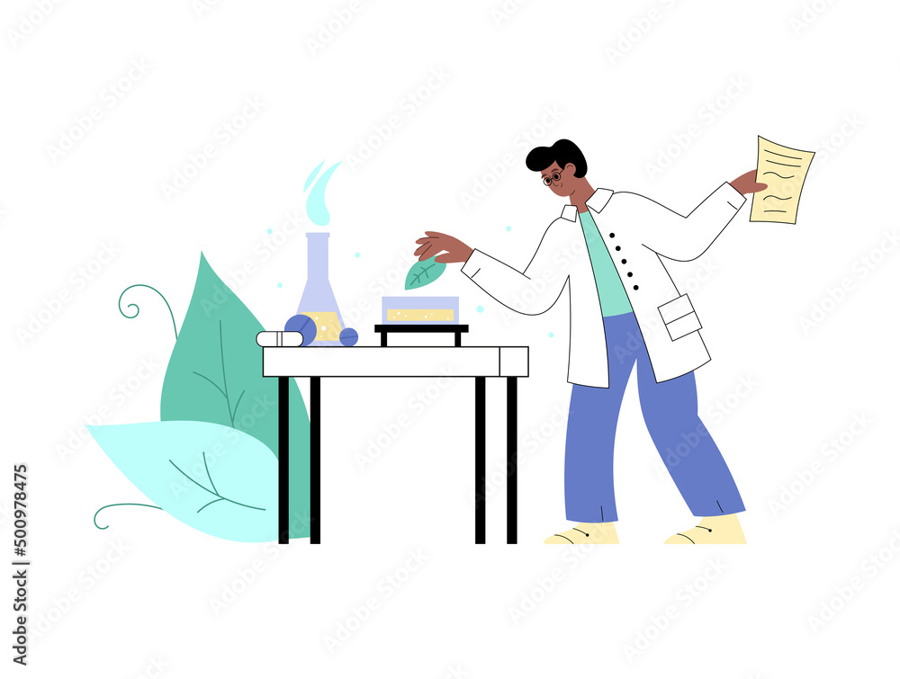 Homeopath or naturopath doctor preparing remedies, vector illustration isolated. Homeopath or naturopath doctor preparing remedies, vector illustration isolated.